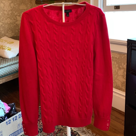 Talbots nylon abs lambs wool crew with cuff buttons. Worn‎ 1x. Perfect condition - Picture 1 of 5